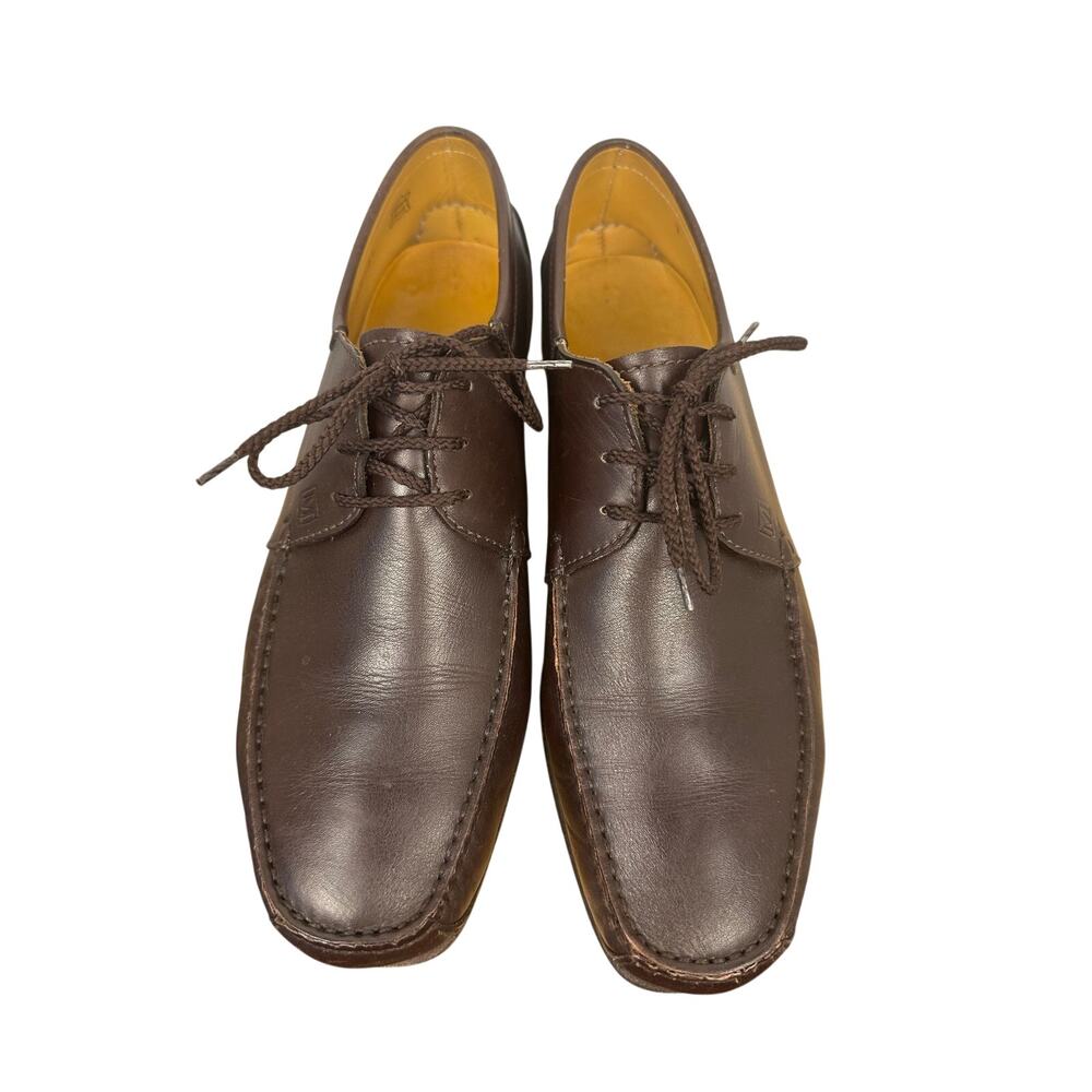 Bruno Magli Men's leather oxford Made in Italy Bologna Cognac Brown size 7